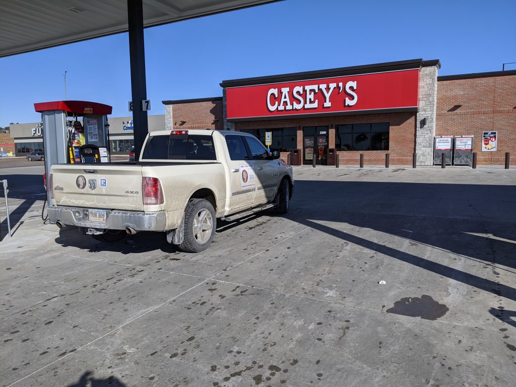 New Casey's in Yankton, front angle from gas pumps